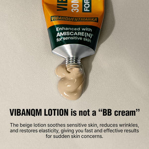 VIBANQUENTMANKA Lotion – Korean Moisturizer for Acne-Prone Skin, Barrier & Wrinkle Care with PDRN, Centella Asiatica & Salmon Extract, 30 mL / 1.01 fl. oz.