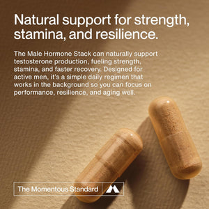 Momentous Male Hormone Support Stack - Natural Wellness & Performance Supplement to Support Joint Health, Hormone Balance & Lean Muscle Mass (Tongkat Ali, 30 Servings - Zinc Picolinate, 60 Servings)