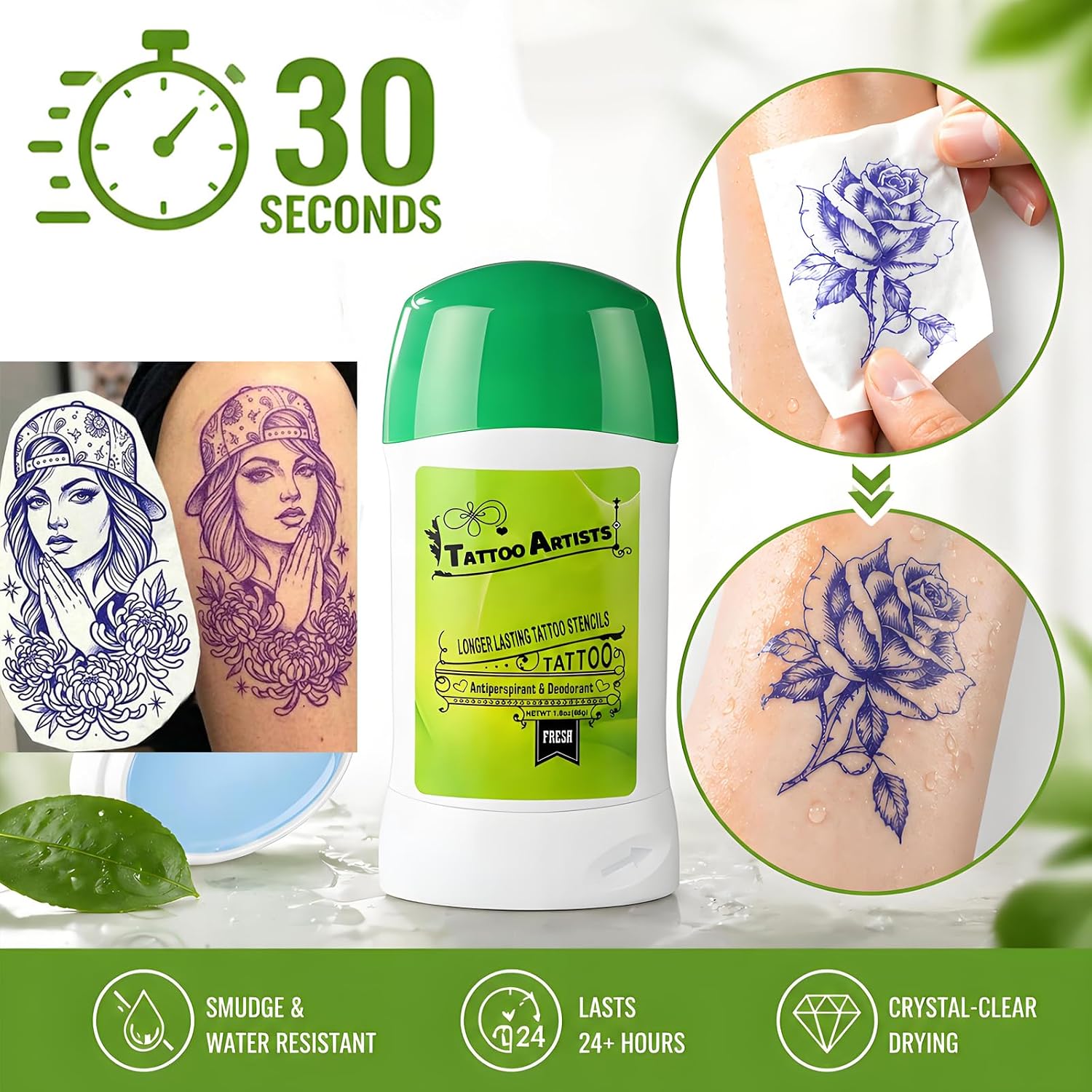 2 Pack Tattoo Transfer Gel - Combofix 5.6oz Stencil Gel Professional Clear Long Lasting Tattoo Transfer Cream for Artists and Beginners Tattoo Supplies (160g)