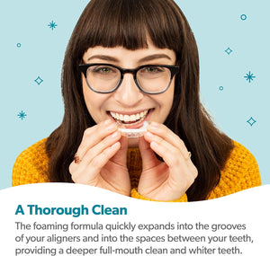 EverSmile AlignerFresh Enamel Guard Fluoride Foam – Aligner & Retainer Cleaner/Whitener with Enamel Protection – Strengthens, Protects & Whitens Teeth, Eliminates Bacteria – Fresh Mint, 1 Pack (50ml)
