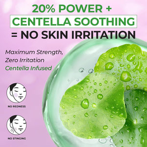 JUMISO 20% Niacinamide Dark Spot Serum 2-Pack, TXA + Glutathione, Korean | High-strength brightening for dark spots & uneven tone, Centella-soothed. Non-pilling water-gel; two 40ml bottles, vegan.