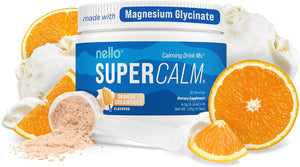Nello Supercalm Powdered Drink Mix, Cortisol Reducer and Sleep Aid Supplement, L Theanine, Ksm-66 Ashwagandha, Magnesium Glycinate, Vitamin D 3, No Sugar, Non GMO, On The Go, 20 Ct, Honeydew Melon
