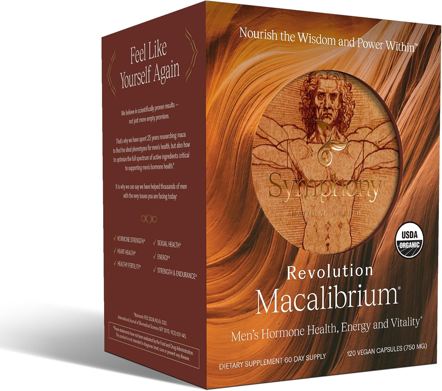 Revolution Macalibrium® – Men’s Hormone Strength & Testosterone Supplement | Scientifically-Proven Phenotype Formulation to Support Energy, Heart & Reproductive Health (120 Vegan Capsules)