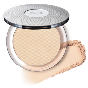 PÜR MINERALS 4-in-1 Pressed Mineral Makeup Powder Foundation with SPF 15 - Concealer & Finishing Compact Pressed Powder for Face - Buildable Medium to Full Coverage Foundation Powder
