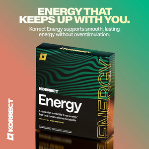 Korrect Energy Paraxanthine Supplement | Clean Energy & Focus Support | Caffeine Alternative for Mental Clarity & Jitter-Free Stamina | Vegan, Gluten Free, Non-GMO | 30 Capsules