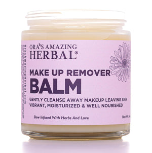 Ora's Amazing Herbal Makeup Remover Balm, Calendula Cleansing Balm with Licorice Root, Make Up Remover, Fragrance Free Skincare, Plant Based Makeup Melt, 4 oz