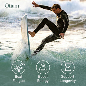 Otium NAD+ Supplement for Women & Men - 1000mg Nicotinamide Riboside with TMG, Resveratrol, Quercetin & Urolithin A | NAD Booster for Cellular Energy, Healthy Aging & Metabolism | 90 Vegan Capsules