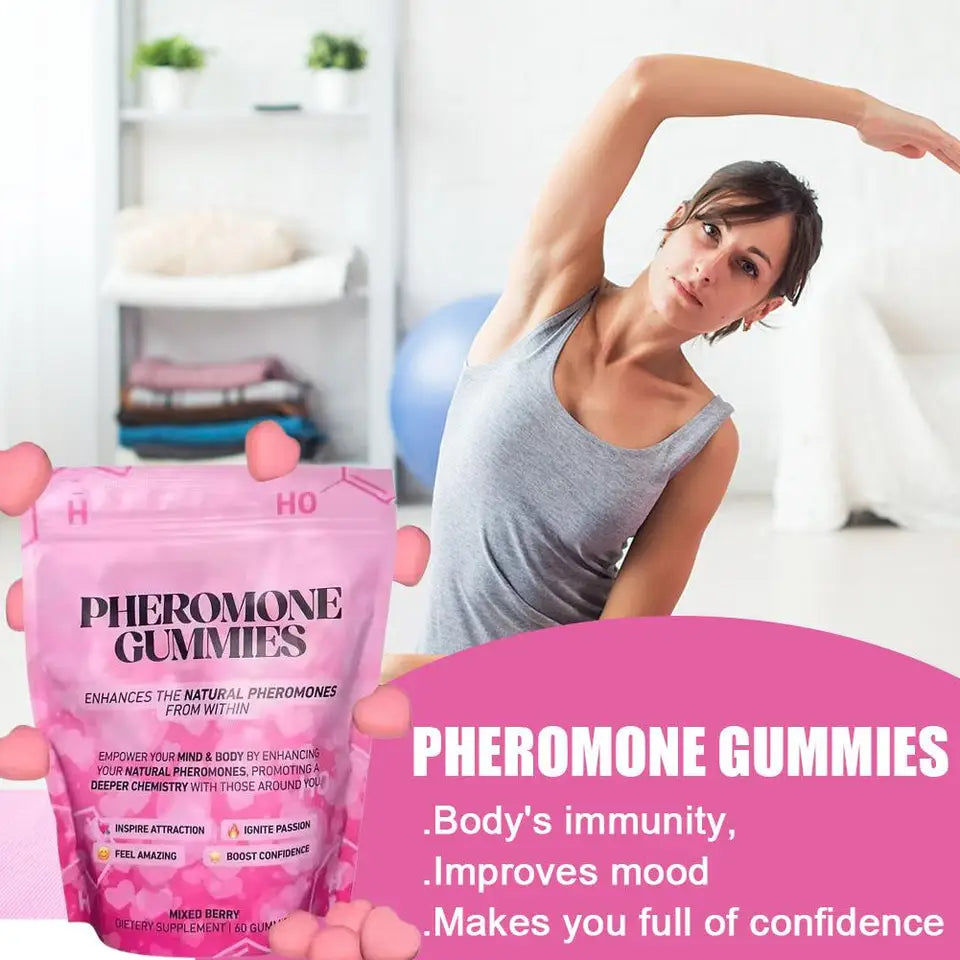 Pheromone Gummies Vitamin E, Enhances Immunity, Mood Supplement, Enhance Attractiveness, Regulate Physiological Balance