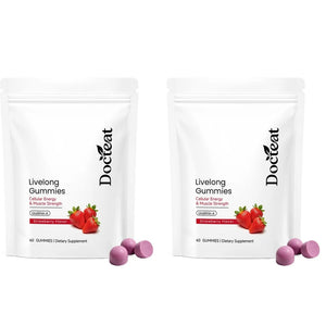 Docteat Urolithin A Gummies Muscle Vitality Support Cellular Energy Mitochondrial Health Daily Wellness Supplement 60 Gummies