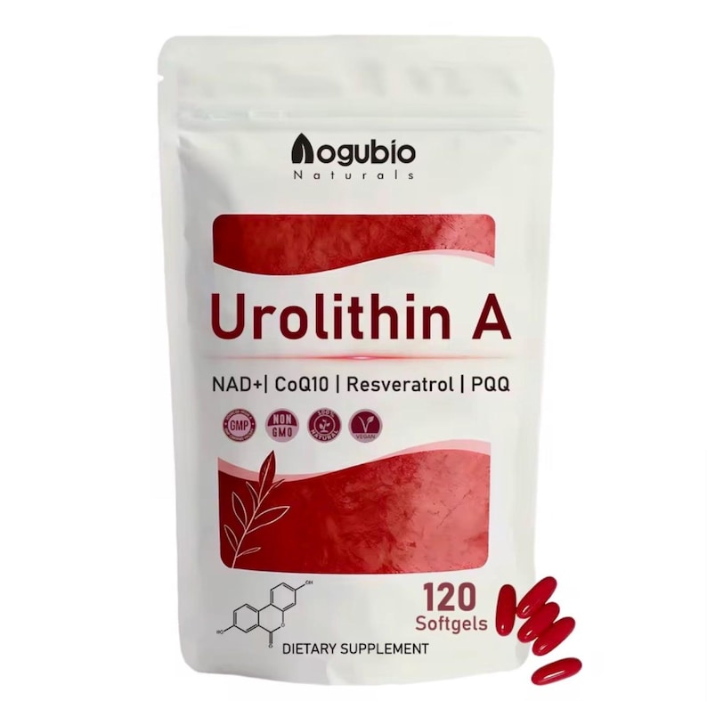 Urolithin A with NAD+, Reservatrol, PQQ and CoQ10 99% purity, Softgels Capsules. Mitochondrial power