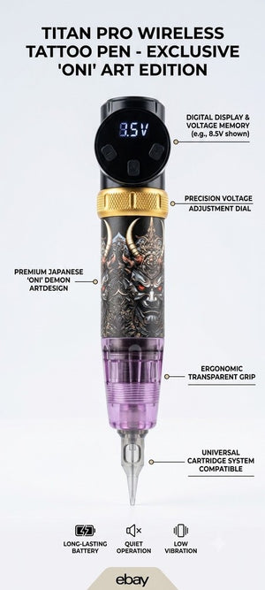 Wireless Adjustable Rotary Tattoo Pen Machine Compatible With Major Cartridges