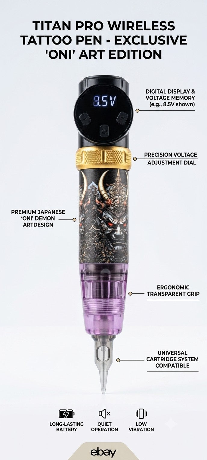 Wireless Adjustable Rotary Tattoo Pen Machine Compatible With Major Cartridges