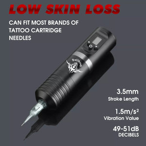 Wireless Tattoo Pen Machine Kit Complete with Power Supply Cartridge Needles Ink