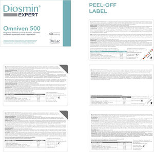 Dulac – Diosmin Omniven 500, Food Supplement for Leg Support Circulation, 120 Ta